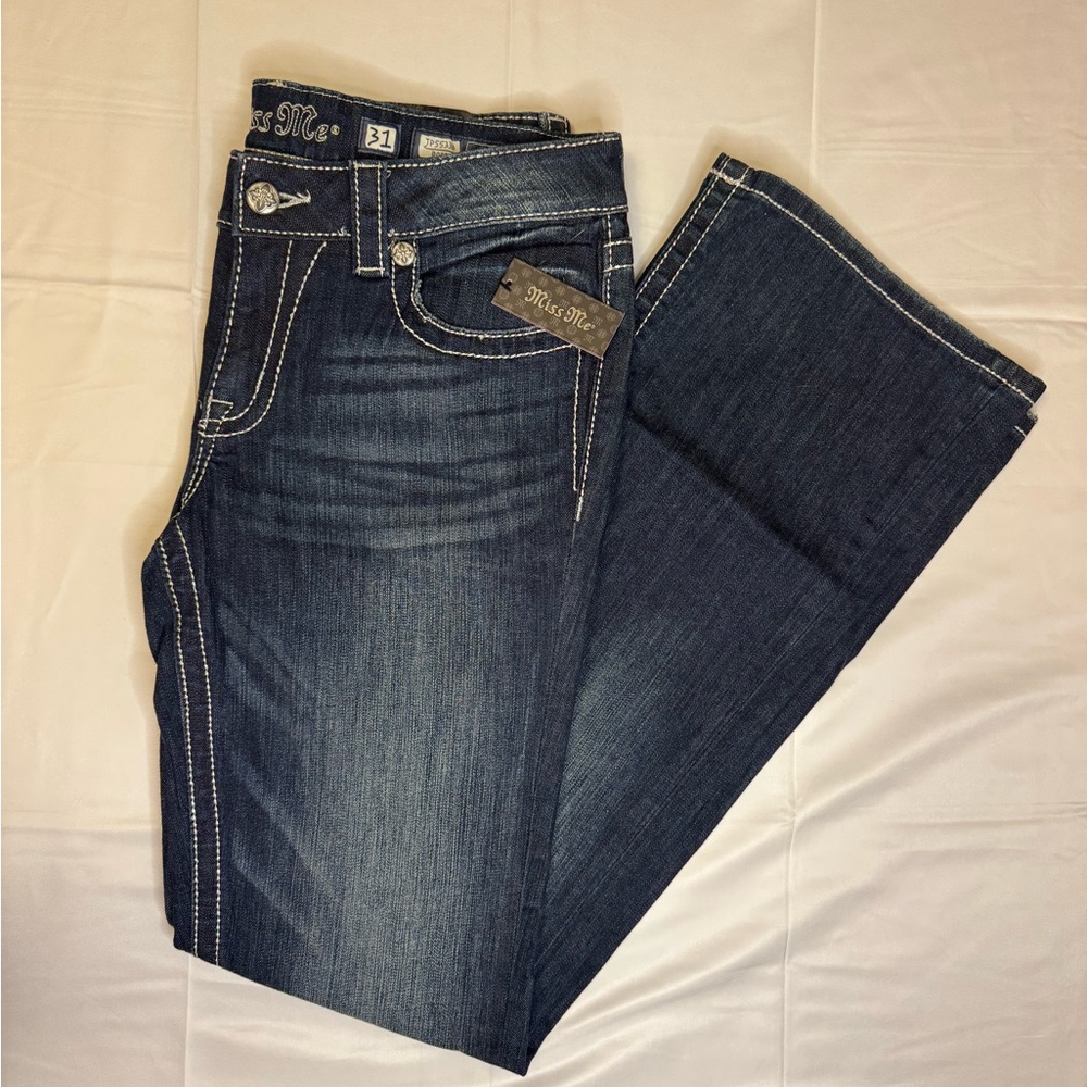-NWT Miss Me Blue Bootcut Jeans Size 31